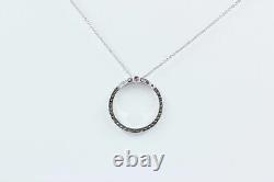 Roberto Coin Circle of Life Diamond Pendant Necklace in 14K White Gold withBox