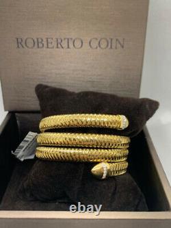 Roberto Coin DIAMOND Primavera bracelet with box and tags 18 Karat yellow gold