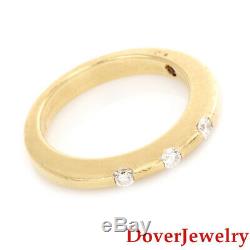 Roberto Coin Diamond 18K Yellow Gold Band Ring 5.2 Grams NR