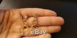 Roberto Coin Earrings Yellow Gold 18K 750 fine jewelry 3.48g diamond natural