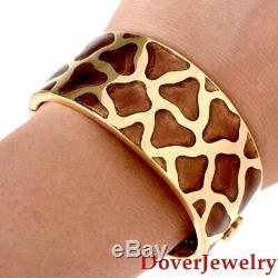 Roberto Coin Enamel 18K Gold Ruby Giraffe Bangle Bracelet 100.5 Grams NR $16800