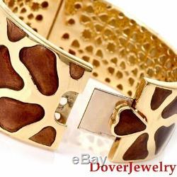 Roberto Coin Enamel 18K Gold Ruby Giraffe Bangle Bracelet 100.5 Grams NR $16800