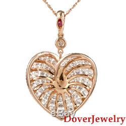 Roberto Coin Fantasia Diamond 18K Gold Cluster Heart Pendant 5.3 Grams $9,700 NR