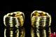 Roberto Coin Fine Elephant Skin Huggies 18k 750 Yellow Gold Small Hoop Earrings