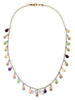 Roberto Coin Fringe Collection Drop Necklace 16.5 Inches 18K Yellow Gold
