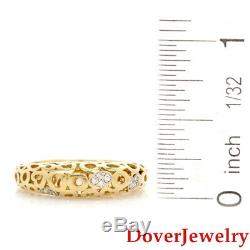 Roberto Coin Italian Diamond Ruby 18K Yellow Gold Band Ring NR