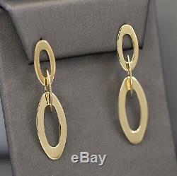 Roberto Coin Oval Link Dangle Earrings in 18k Yellow Gold Size Large