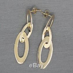 Roberto Coin Oval Link Dangle Earrings in 18k Yellow Gold Size Large