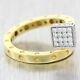 Roberto Coin Pois Moi Chiodo 18k Yellow White Gold. 25ctw Diamond Nail Ring A9