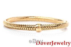 Roberto Coin Primavera Ruby 18K Yellow Gold Bangle Bracelet 13.0 Grams
