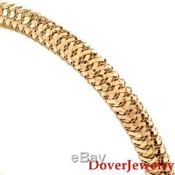 Roberto Coin Primavera Ruby 18K Yellow Gold Bangle Bracelet 13.0 Grams