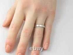 Roberto Coin Ring Band Symphony Princess 18K White Gold Size 6.5 Wedding Fine