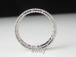 Roberto Coin Ring Band Symphony Princess 18K White Gold Size 6.5 Wedding Fine