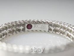 Roberto Coin Ring Band Symphony Princess 18K White Gold Size 6.5 Wedding Fine