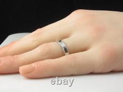 Roberto Coin Ring Band Symphony Princess 18K White Gold Size 6.5 Wedding Fine