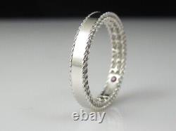 Roberto Coin Ring Band Symphony Princess 18K White Gold Size 6.5 Wedding Fine