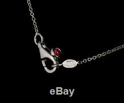 Roberto Coin Ruby Signed Natural Diamond 18k White Gold Five Station Necklace
