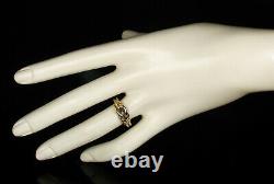 Roberto Coin Signed Vintage Fine Two Tone Solid 18k Gold Love Knot Band Ring