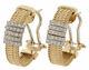 Roberto Coin Silk Weave Earrings 18k Gold And Diamonds