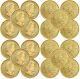Roll Of 10 2022 1 Oz Canadian Gold Maple Leaf $50 Coin 9999 Fine Gold Bu