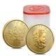 Roll Of 10 2023 1 Oz Canadian Gold Maple Leaf $50 Coin. 9999 Fine Bu Lot