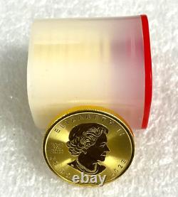 Roll of 10 Gold 2023 Maple 1 oz Canadian Gold Maple Leaf $50.9999 Fine coins