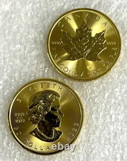 Roll of 10 Gold 2023 Maple 1 oz Canadian Gold Maple Leaf $50.9999 Fine coins