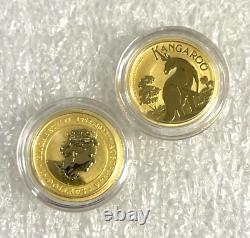 Roll of 20 Gold 2023 Gold 1/10oz Australian Kangaroo. 9999 Fine BU Coins