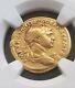 Roman Empire Trajan Gold Aureus Ngc Fine 5/5 Ancient Coin
