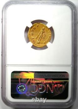 Roman Trajan AV Aureus Gold Coin 98-117 AD Certified NGC Fine 5/5 Strike