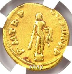 Roman Trajan AV Aureus Gold Coin 98-117 AD Certified NGC Fine 5/5 Strike