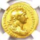 Roman Trajan Av Aureus Gold Coin 98-117 Ad Ngc Choice Fine Sol Reverse