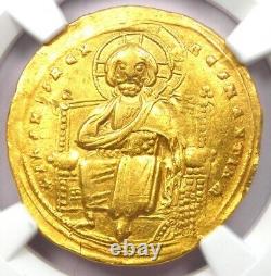 Romanus III AV Gold Nomisma Jesus Christ Coin 1028 AD NGC Choice XF (EF)