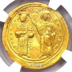 Romanus III AV Gold Nomisma Jesus Christ Coin 1028 AD NGC Choice XF (EF)