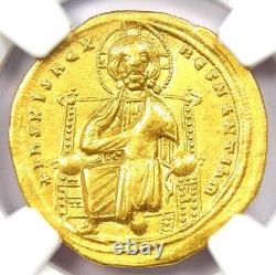 Romanus III AV Gold Nomisma Jesus Christ Coin 1028 AD NGC Choice XF (EF)