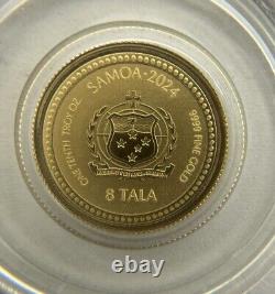 SAMOA 2024 Year of the Dragon 1/10 oz Gold Coin. 9999 Fine Gold Coin 8 TALA