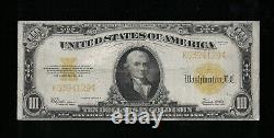 SC 1922 $10 Gold Certificate Hillegas Gold Coin Note Fr. 1173 (129)