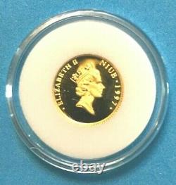 STATUE of LIBERTY Solid GOLD 1/25 oz Coin 1997 Proof 24kt 9999 fine from Niue