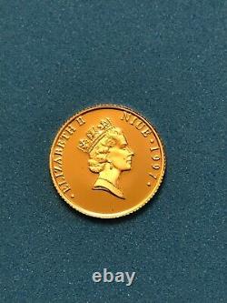 STATUE of LIBERTY Solid GOLD 1/25 oz Coin 1997 Proof 24kt 9999 fine from Niue