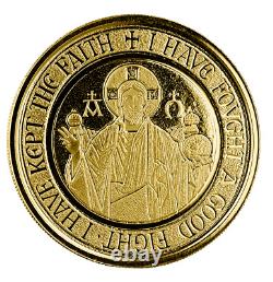 Samoa Alpha & Omega Bible Scripture Jesus 1/5 Oz. 9999 Fine Gold $5 Coin Coa 330