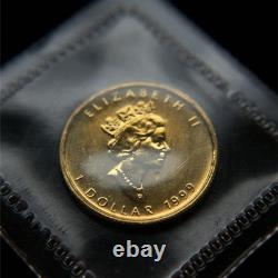 Sealed 1999 Canada Maple Leaf 1/20oz Privy Mark. 9999 Fine Gold Coin
