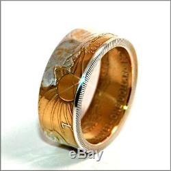 Silver Eagle. 999 Fine Silver Coin Ring HUGE Size 20.5 with24k Gold Tone 04LA