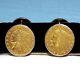Solid 14k Yellow Gold & 1912 $2.50 Indian Head Gold Coin Link Type Cufflinks