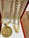 Solid 18k Fine 750 Saudi Real Gold Thankful Blessed Necklace 23 Long 5mm 15.8g