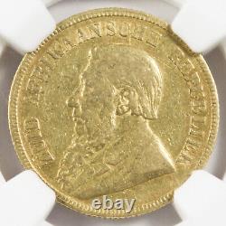 South Africa 1893 One Pond Krueger 7.98 Gram Gold Coin NGC VF35 Very Fine