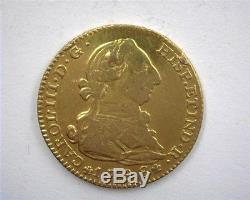 Spain 1788-m Gold 2 Escudos Choice Extremely Fine Scarce