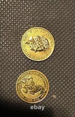 Special! 2020 1/4 oz White Horse Horse Gold Coin. 9999 Fine Gold