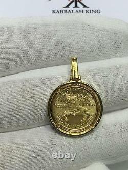 Standing Lady Liberty 5 Dollar 1/10 OZ. 999 Gold Diamond Coin Bullion Necklace