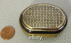 Superb 19c antique French Brevete PIQUE GOLD SILVER INLAY COIN CHANGE PURSE fine