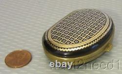 Superb 19c antique French Brevete PIQUE GOLD SILVER INLAY COIN CHANGE PURSE fine